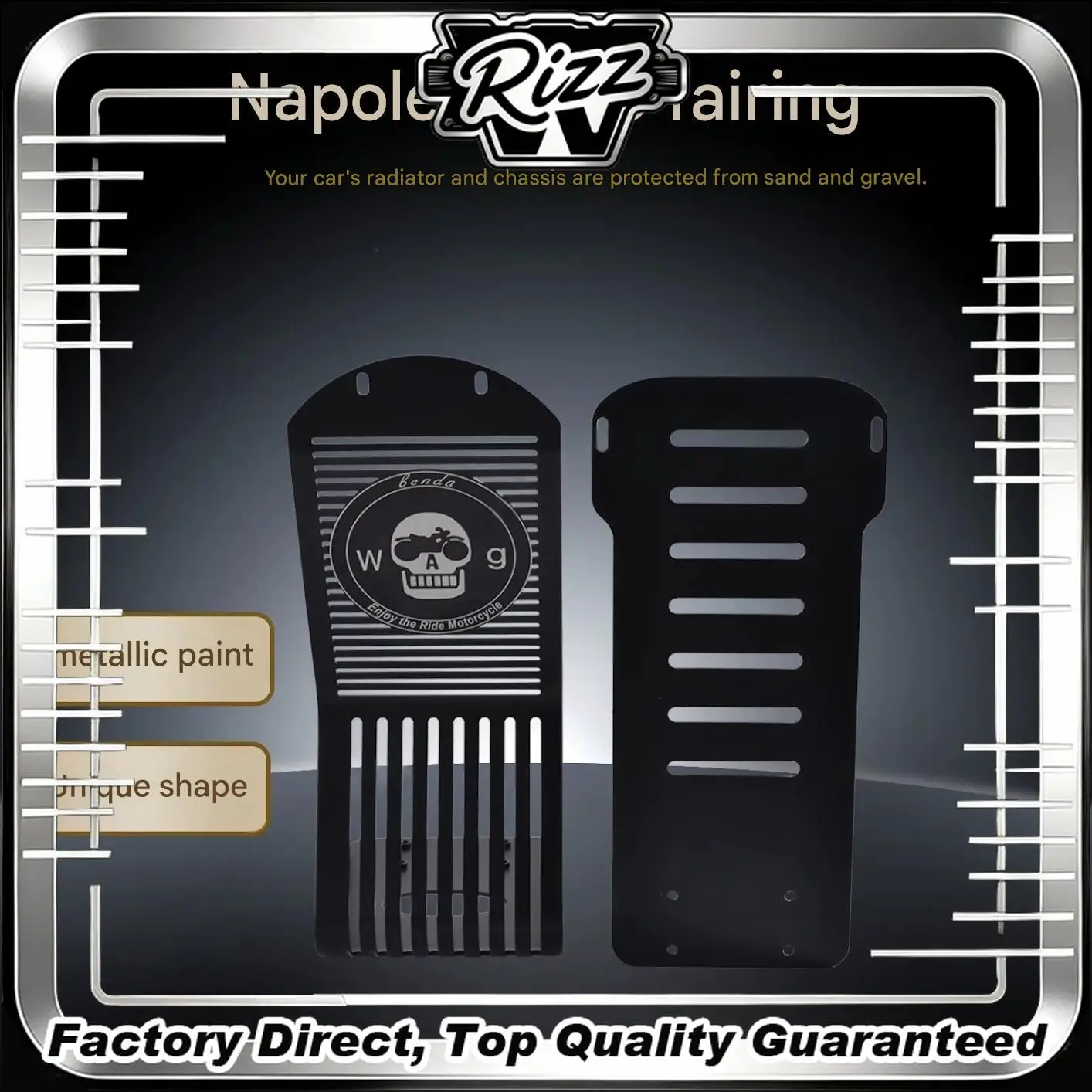 FOR Motorcycle Radiator Shield Metal Hollow Benda Napoleon 250 Lower Cowl Chassis Guard Anti-Scratch Skid Plate Enhanced Protect