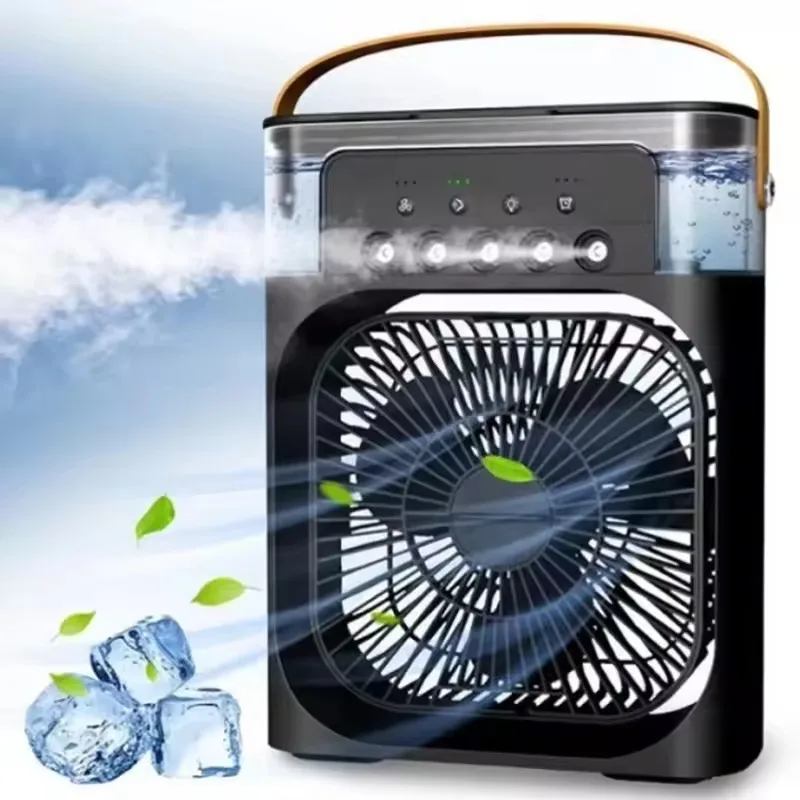 Fan Portable Air Cooler Conditioner Humidifier with 500mL Water Tank Quite Mist Water Spray Fan for Home Room Camping Car Office