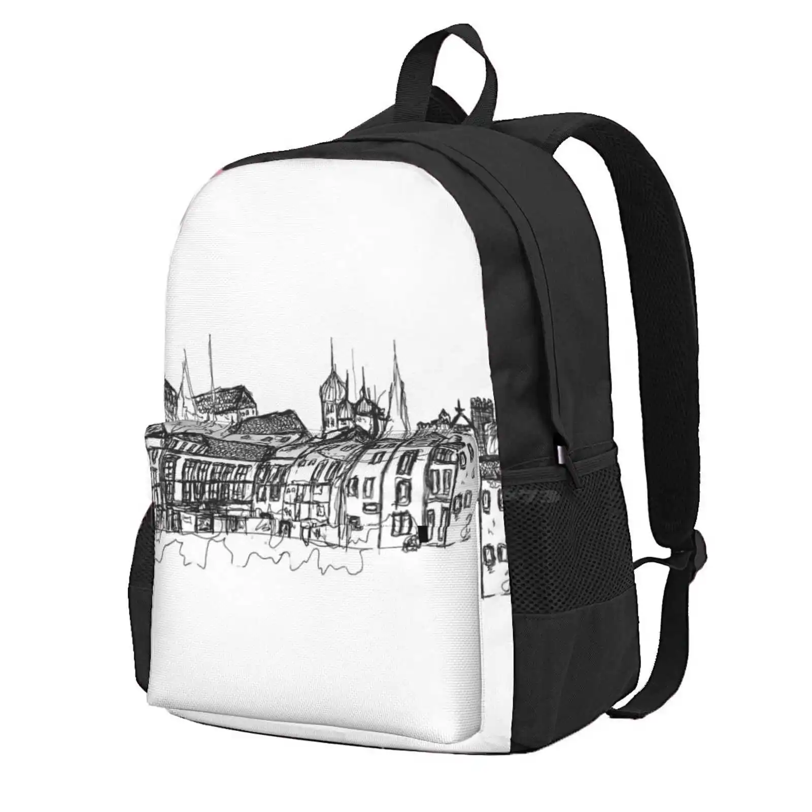 A Portuguese Town Hot Sale Schoolbag Backpack Fashion Bags Portuguese Town Porto Bragam