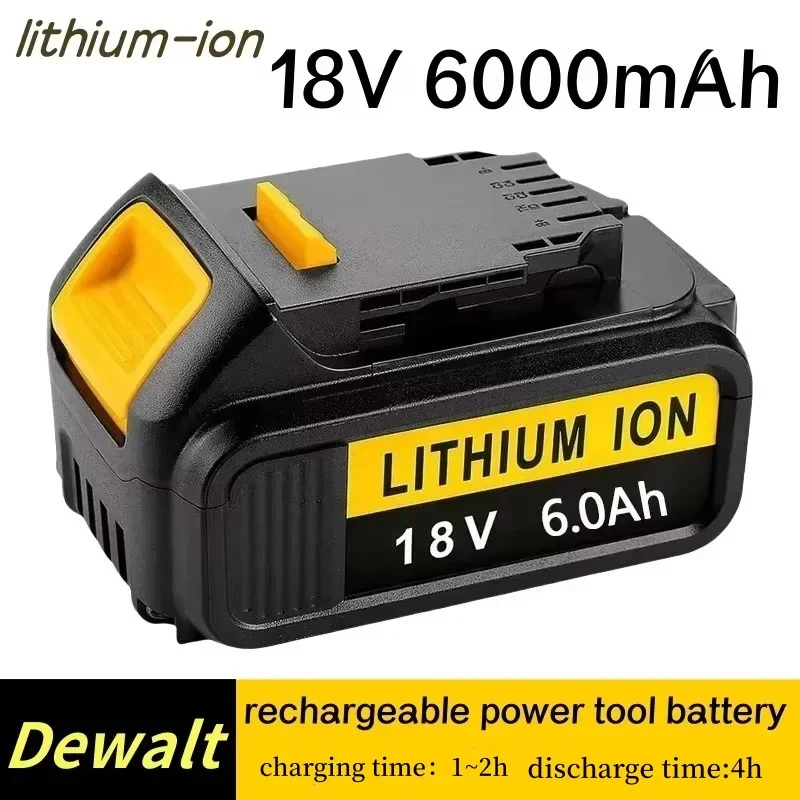

100% Оригинальный 18 в 6000 мАч Dewalt перезаряжаемый аккумулятор для электроинструмента с аналогичной литий-ионной батареей DCB205 светодиодный 20V DCB206