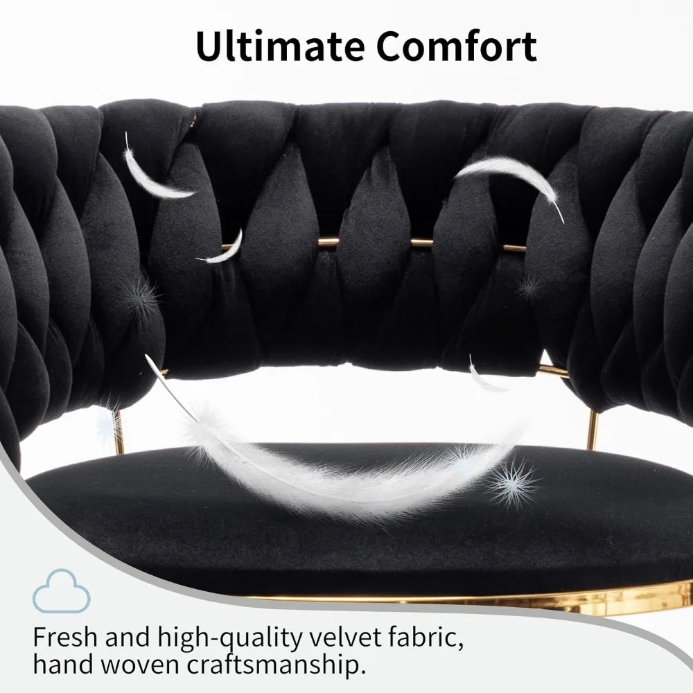 Counter Height Bar Stools with Low Back, Velvet Adjustable Height Barstools, 360° Swivel Bar Stools for Kitchen Island