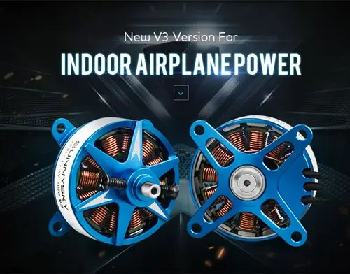新しい Sunnysky V3 バージョン X2302 1500KV ブラシレスモーター 3P 3D 固定翼航空機マルチコプター用