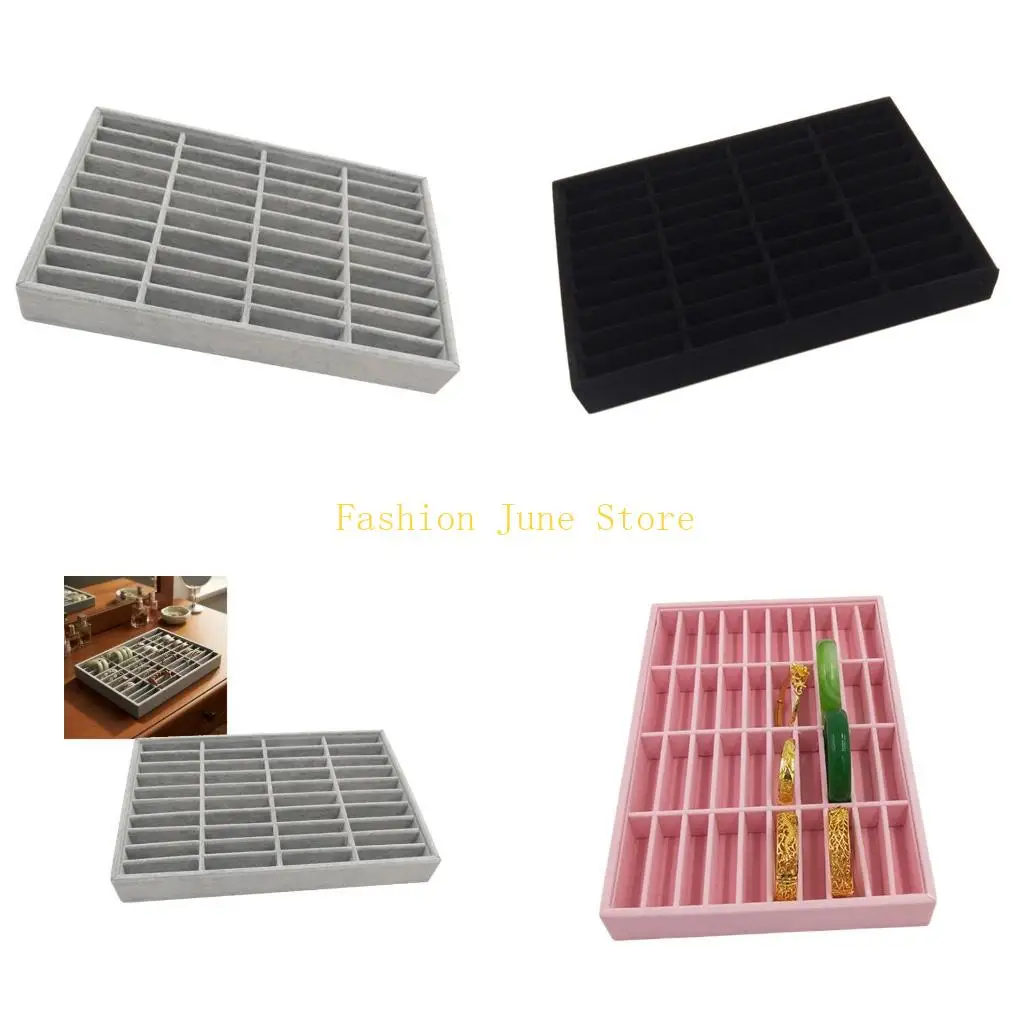 

N5KA Многоуровневый деревянный браслет стеллаж для выставки товаров 40 слотов Профессиональный аксессуар для ювелирного магазина