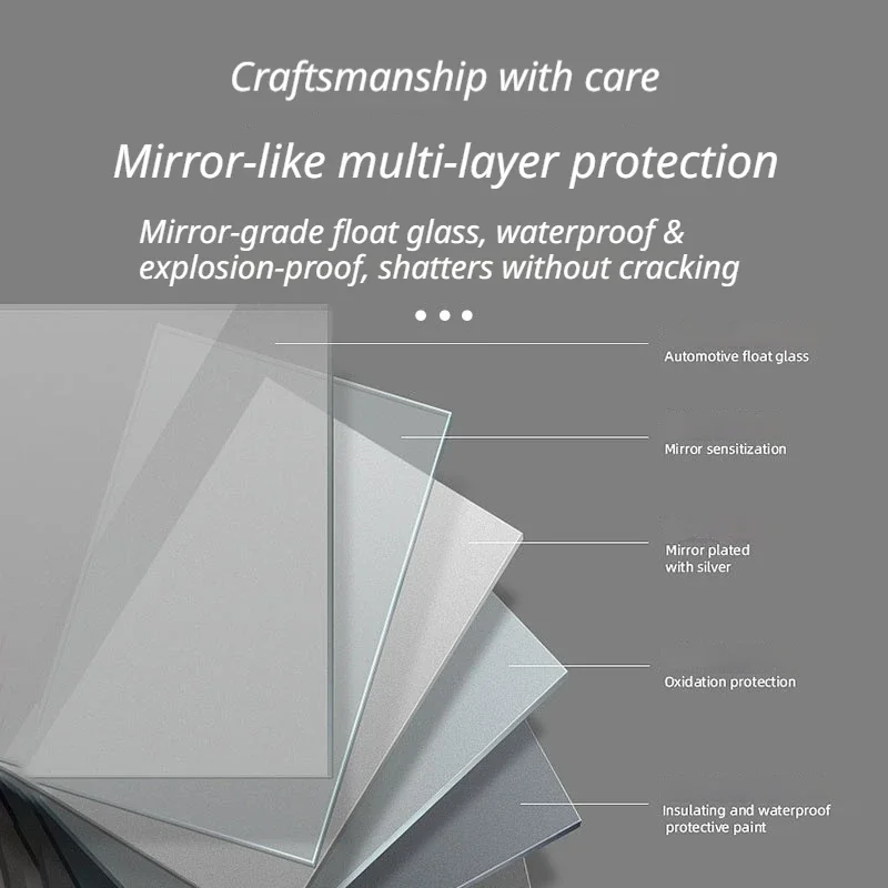 Octagon LED Bathroom Mirror 40cm Anti Fog Touch Dimming 3 Color Temperature Wall Mounted Vanity Makeup Mirror Aluminum Frame
