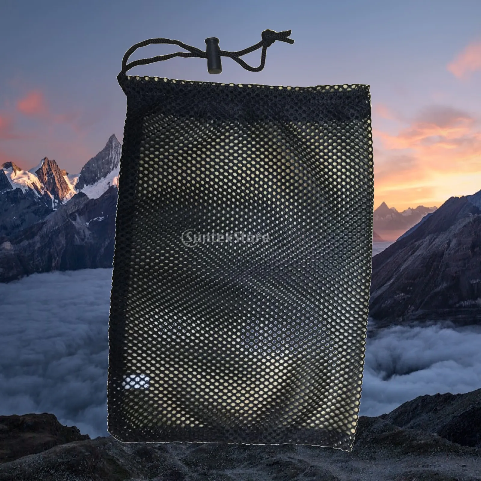 Golf Ball Net Bag Pouch for Golf Balls Bulk Storage Drawstring Lock Closure Durable Sports Gym Camping Tool