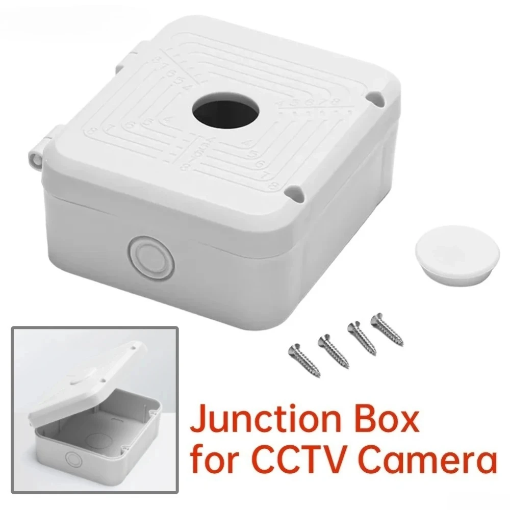 Waterproof Junction Box For CCTV Camera Video Wire Power Supply Cable Outdoor Electronic Protection White