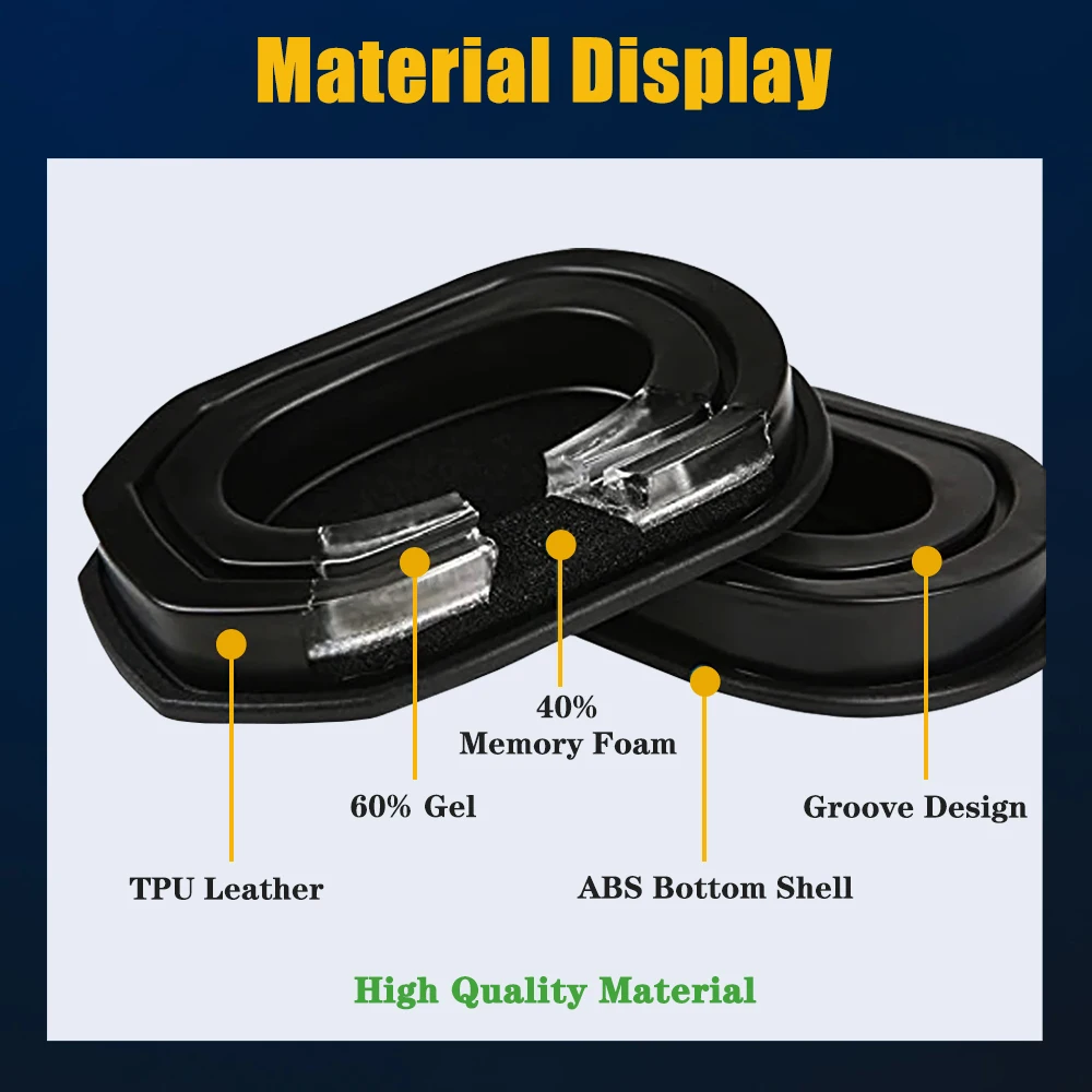 استبدال الأذن يفشل وسائد هلام السيليكون وسادة الأذن ، صالح التخييم الصيد اطلاق النار مسابقة إلغاء الضوضاء التكتيكية غطاء للأذنين تحديث
