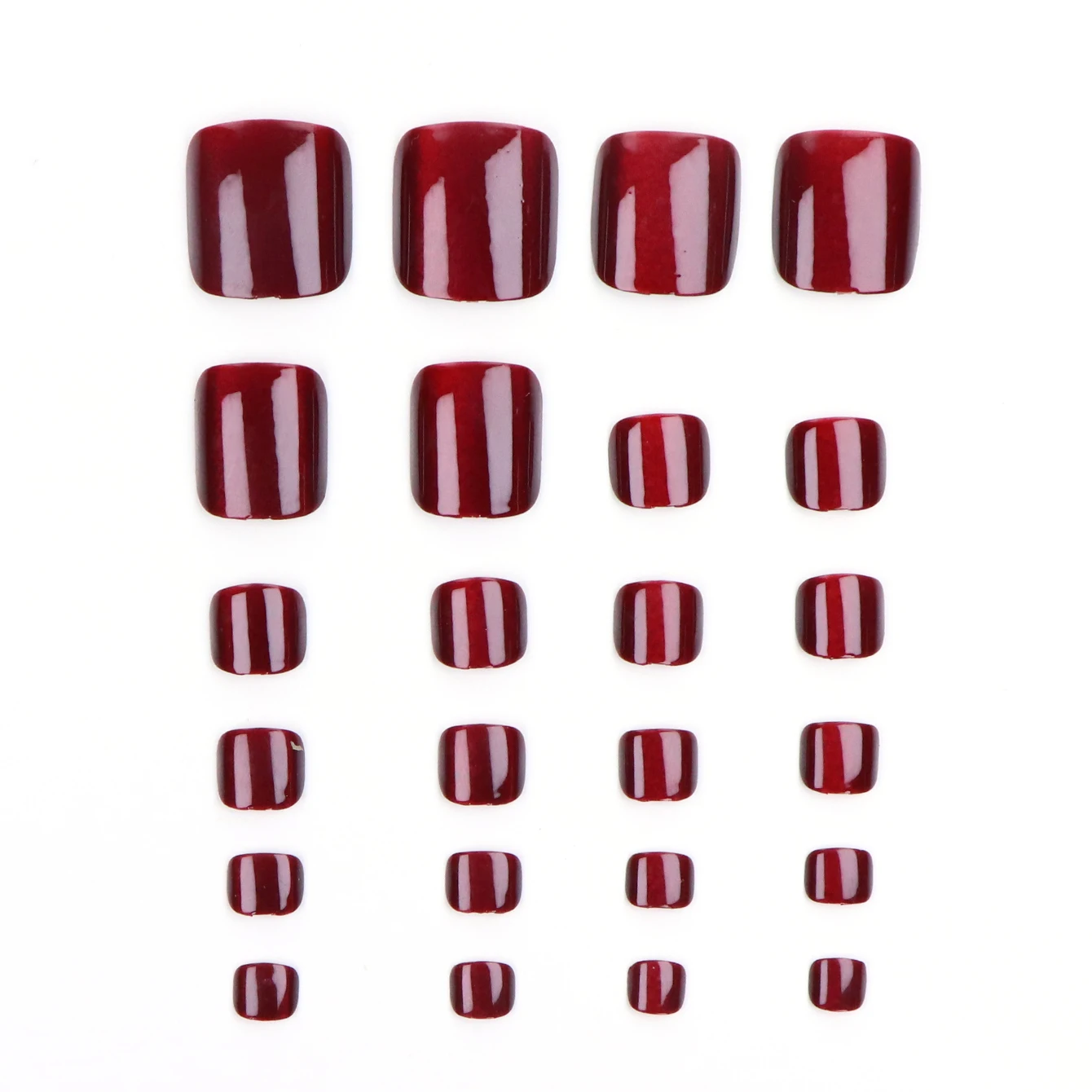 24개 레드 캣츠아이 풀커버 네일 팁 세트, 네일 파일 1개, 네일 글루 스티커 1개 포함 24개 업그레이드 네일 키트