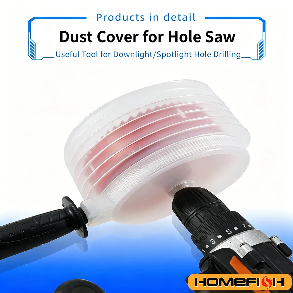 1PC Electric Hammer Drill Dust Collector Cover – Hole Opener Dustproof Cover for Hole Saw Drill Bit, Hand Tool