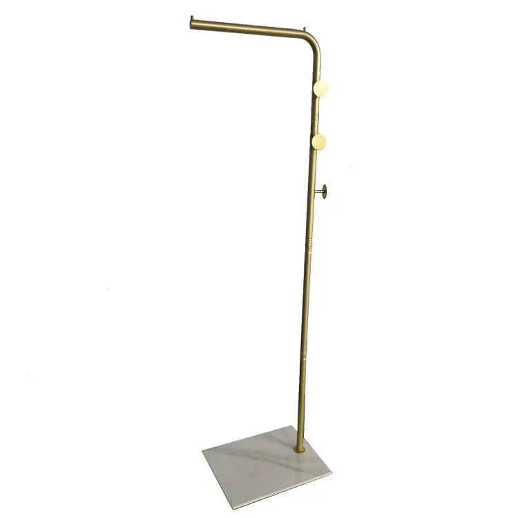 Clothing display stand  rack Mirror gold tube wall hanging  rack Clothing store fixture