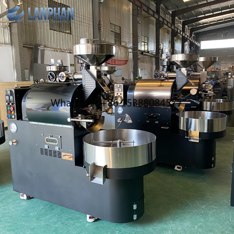 CE and RoHS Certification 6 Kilo Gas and Electric Industrial Rotary Drum Coffee Bean Roaster Commercial