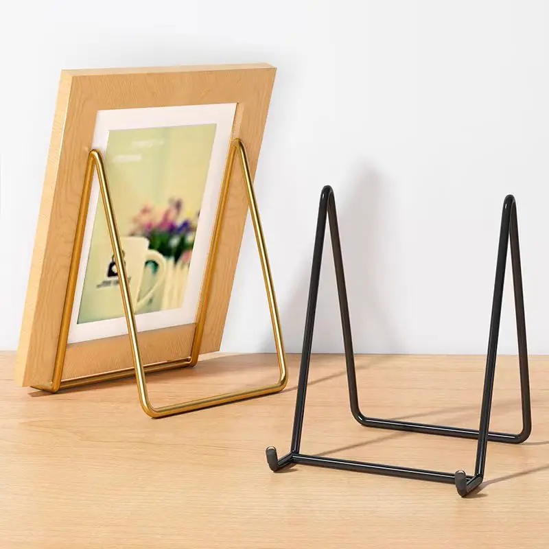 

1PCS Plate Stands/Holder for Display Metal Frame for Picture Decorative Platter Book Ceramics Clocks and Watches Photo Easel