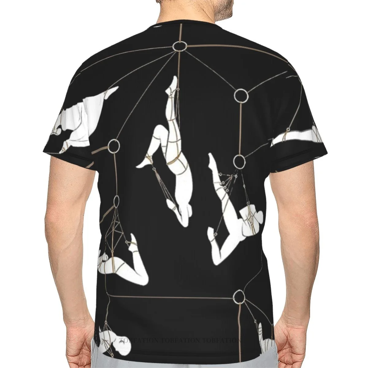 Shibari Bodies Summer Mens T Shirts BDSM 3D Printed Oversized Polyester Tshirt Quick-drying Short Sleeve Breathable Clothes