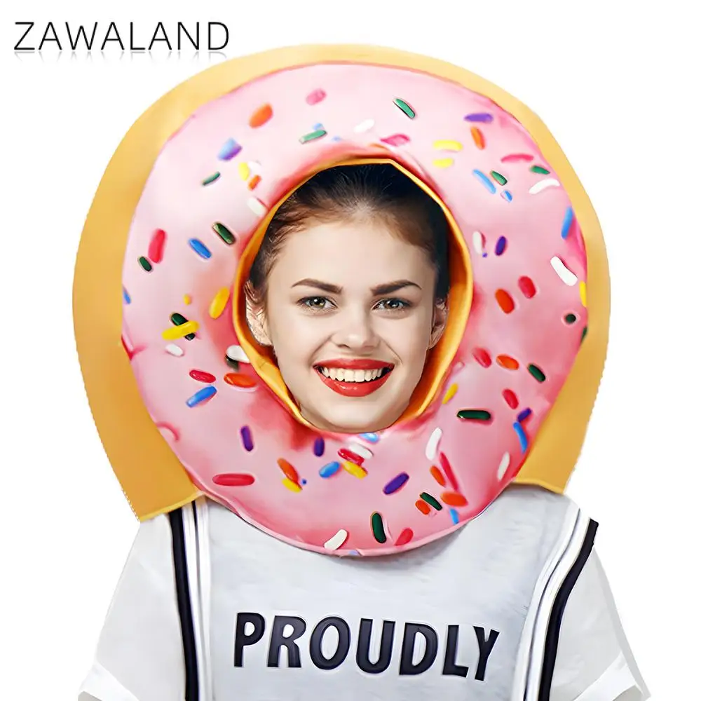 Zawaland Cosplay Cute Donut Costume Funny Holiday Party Suit Woman Man Jumpsuit Carnival Onesie Show Disguisement Clothes