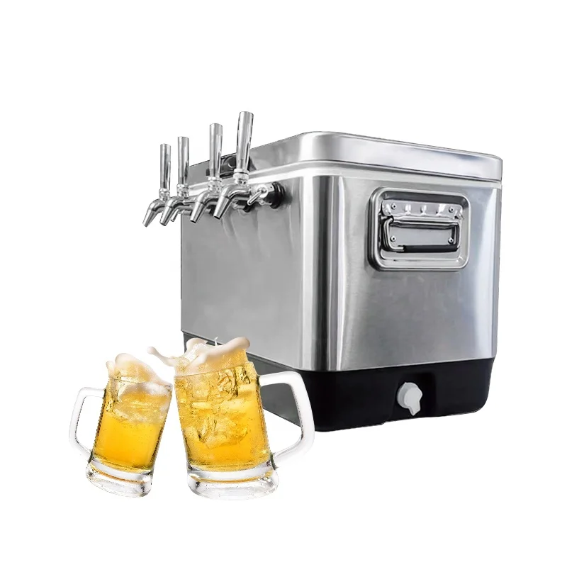Hot  50L With 4 Faucets for Outdoor Mobility Campsites Cooler Box Portable Beer Dispenser Jockey Box