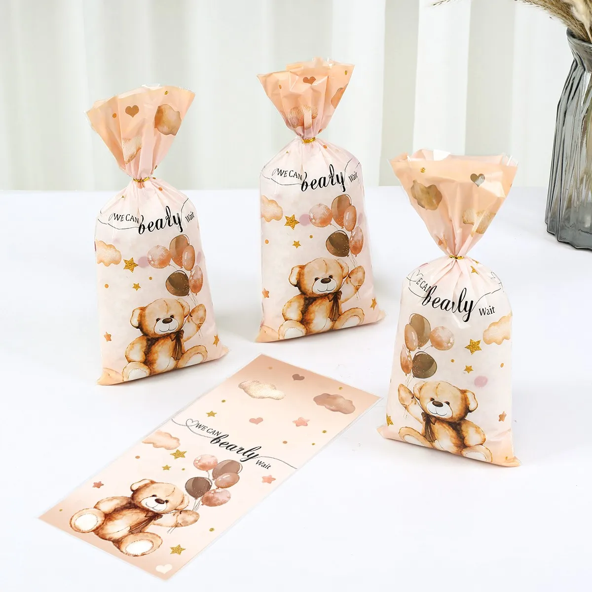 Teddybeer Cadeauzakjes Verjaardagsfeestje Decoratie Kinderverjaardag Snoep Koekjeszakken Bruiloft Verjaardag Verpakking Zakken Babyshower Decor