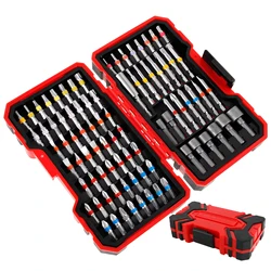 83Pcs Screwdriver Bit Set Impact Drill Security Portable S2 Steel Magnetic Long Drill Bit Set Power Tool Accessories with Case