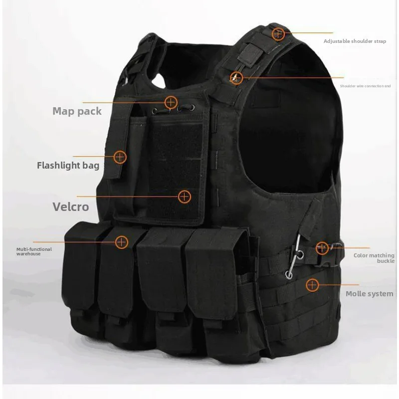Picture 7: Multi pocket tactical vest role-playing combat suit hunting vest
