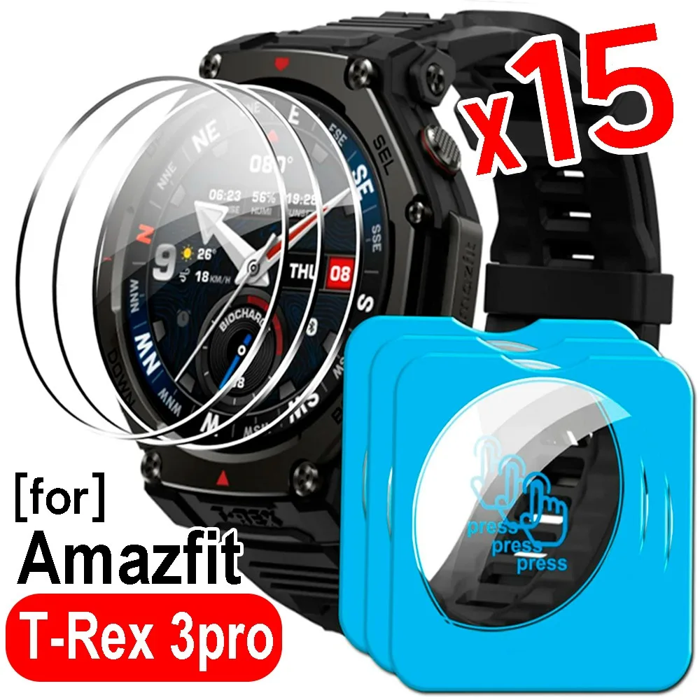 

1-15PCS Hydrogel Film Tempered Glass for Huami Amazfit T-Rex 3 Pro Easy Install Screen Protector HD Film for Amazfit T-Rex 3 Pro