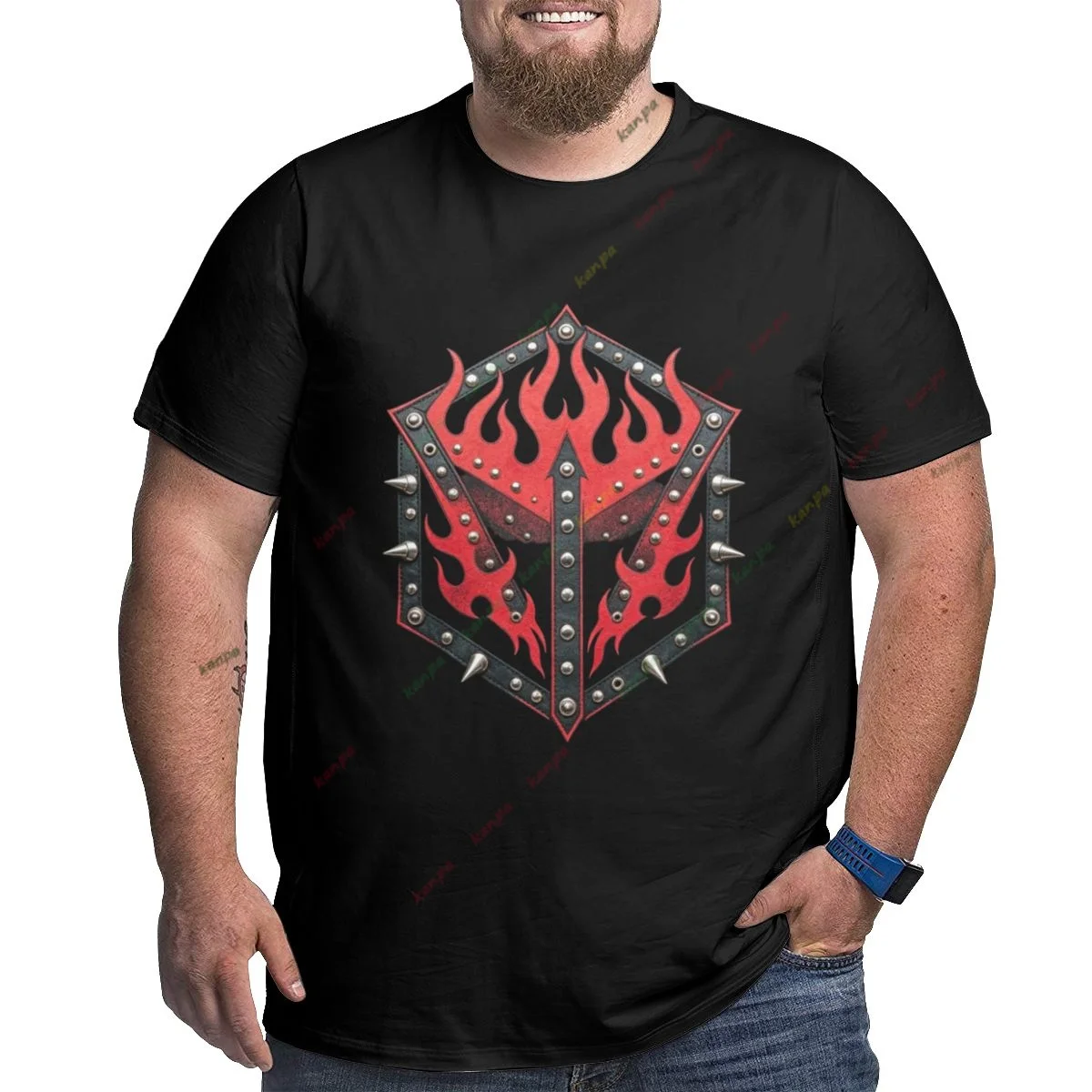 Retro Punk Style Men's Escort T-shirt 3D Printed Short Sleeve Letter Top Fashionable Oversized Casual Unisex Tee 6xl  Black 5xl