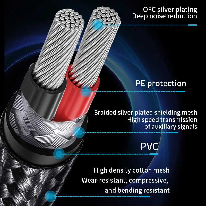 Przedłużacz do słuchawek 3.5mm Jack męski na żeński przewód AUX posrebrzany Aux Adapter Stereo Audio 3 5 wtyczka do głośnika