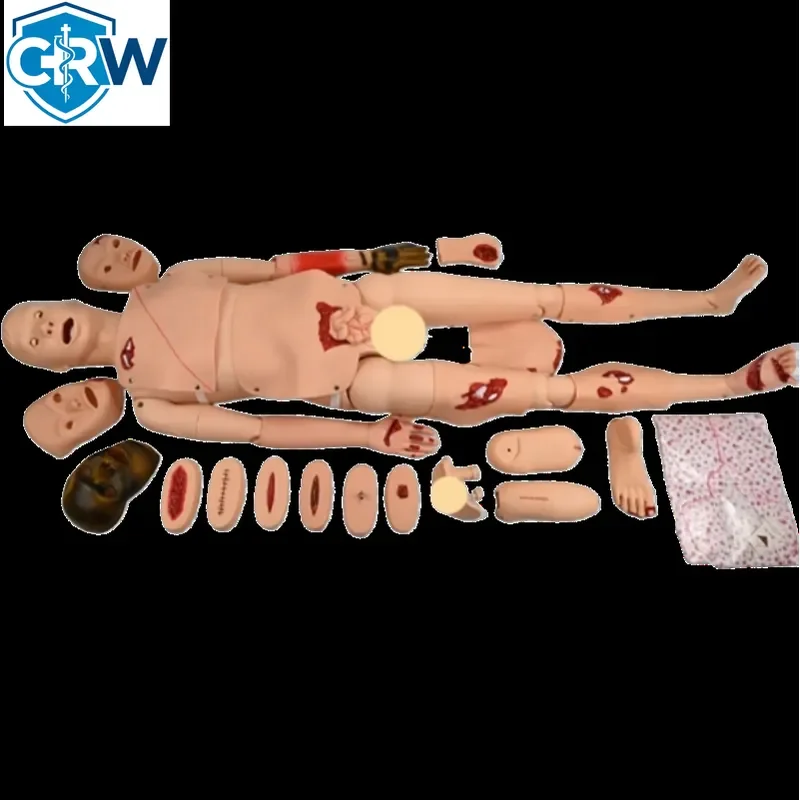 CRW Bestselling Full-Function Trauma Care Nurse Manikin 3 Bedsore 8 Trauma (Including Chest Burn) Male/Female Genitals