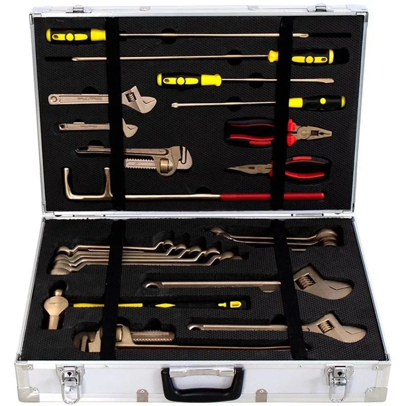 TUOKAEX Explosion-proof Tool Set Pure Copper Adjustable Wrench Aluminum Bronze Screwdriver Sparkless Tool Set