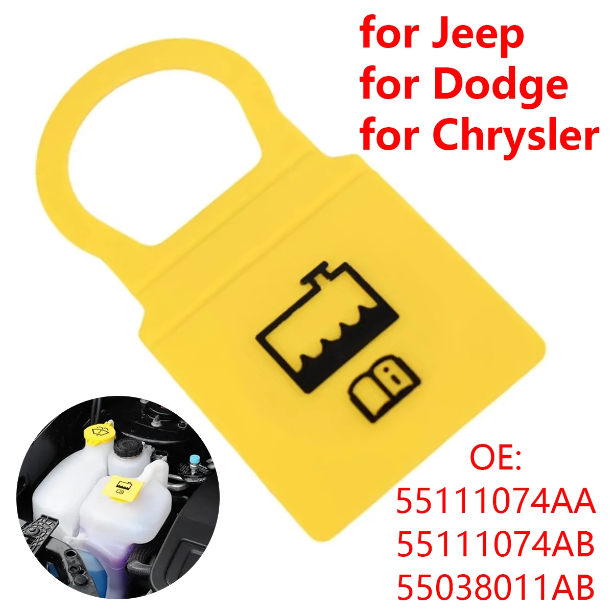 

55111074AA for Jeep Grand Cherokee Liberty Compass for Dodge RAM 1500 for Chrysler Car Radiator Coolant Reservoir Tank Cap Lid