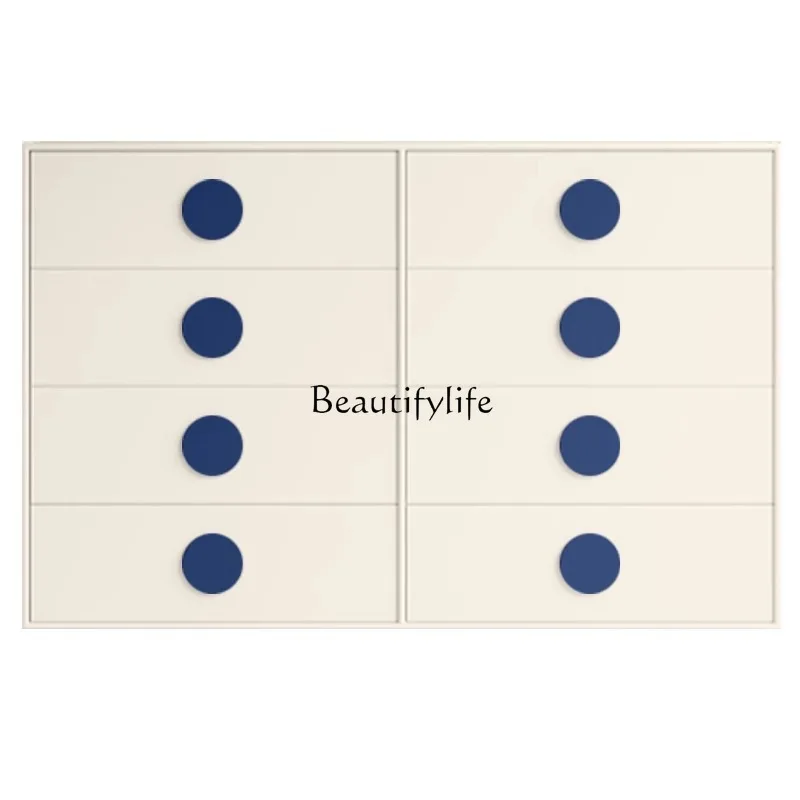 

Solid wood cream wind bucket cabinet simple modern living room storage storage Nordic cabinet