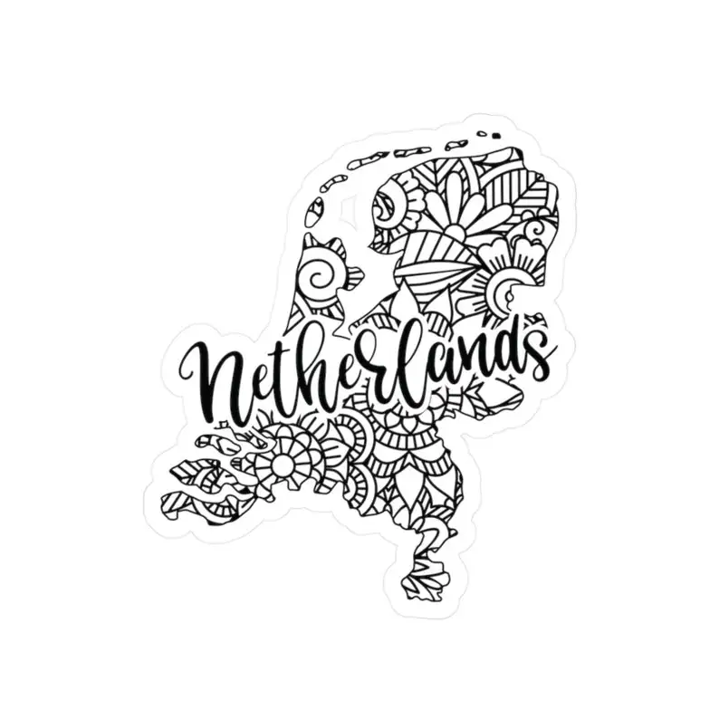 Netherlands Boho Mandala Water Resistant PVC Vinyl Sticker For Car Bumper And Rear Window Decorative Graphic Design Decal view 3