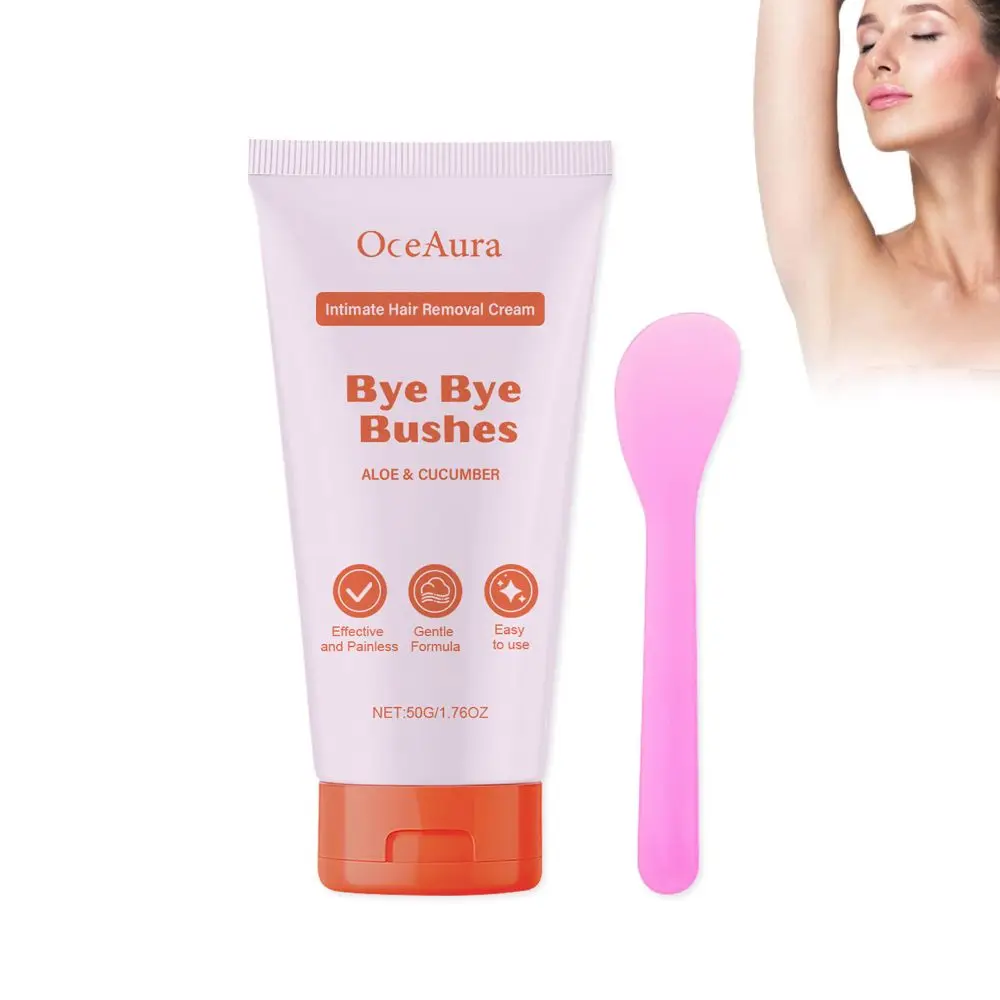 

Gentle Formula Bye Bye Bush Hair Removal With Spatula 1.76Oz/50g Pubic Hair Removal Cream Moisturizing Smooth Skin