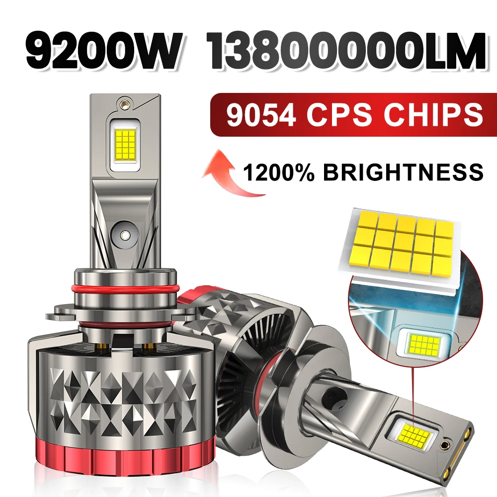 

9200W H7 LED Headlight H4 6000K 13800000LM H8 H9 H11 9005 9006 HB3 HB4 9054 CSP Canbus Double Copper Tube Lamp 24/12V Car Light