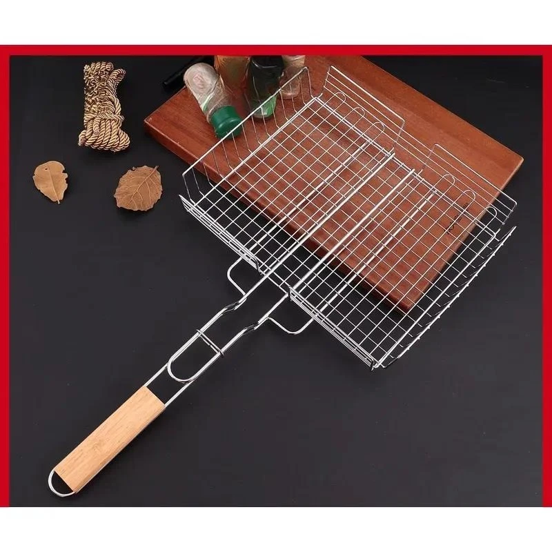 Three-layer Three-dimensional Barbecue Mesh Electroplated Barbecue Clip Square Barbecue Grill  BBQ Portable