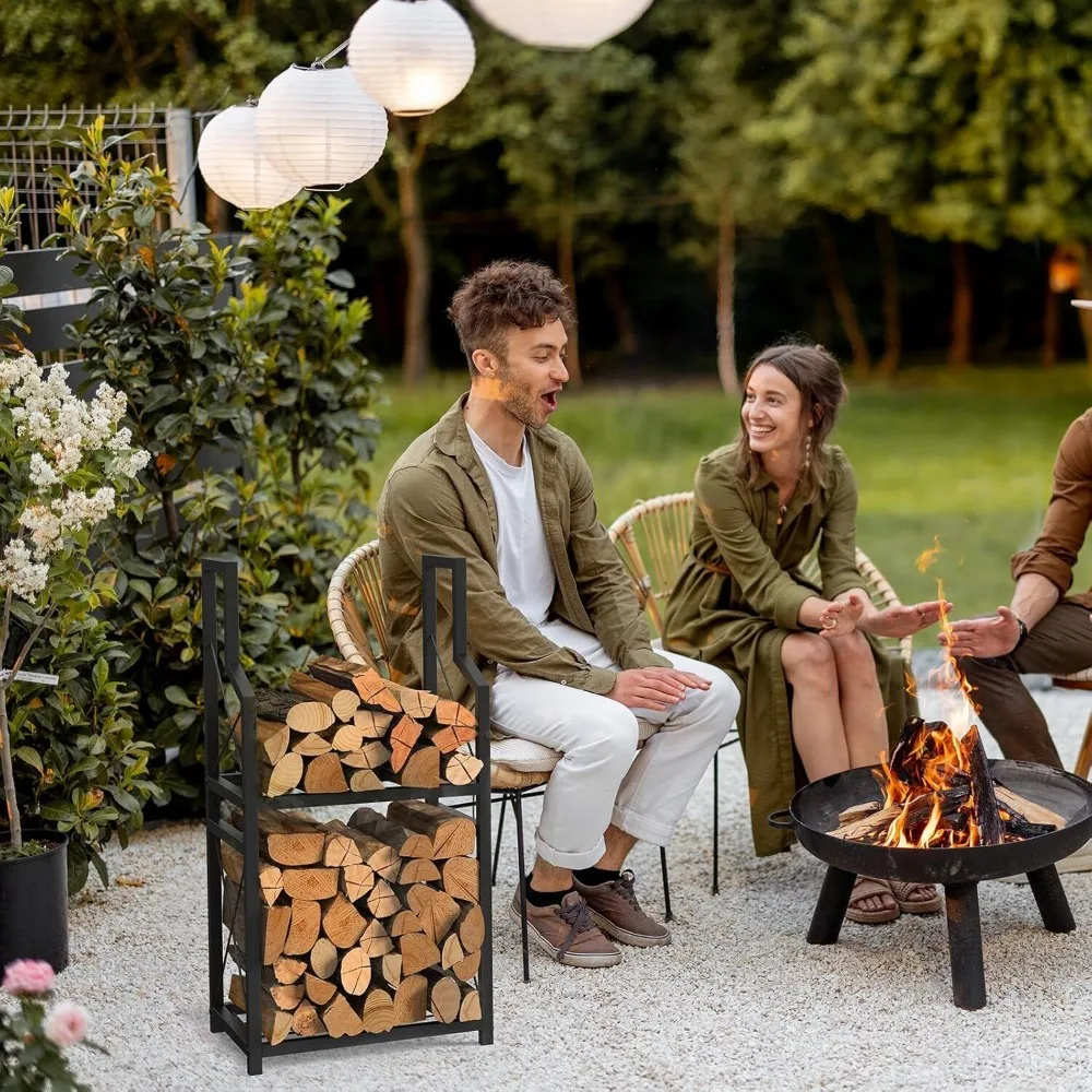 

2-уровневый держатель для дров, стеллаж для хранения колод, штабелер, сверхмощная подставка