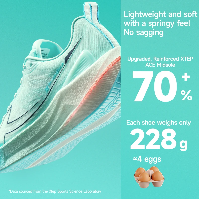 Xtep 2000km 5.0 Shoes Soft Training Sneakers Cushion Durable Professional Combat Universal Jogging Shoes 874119110023