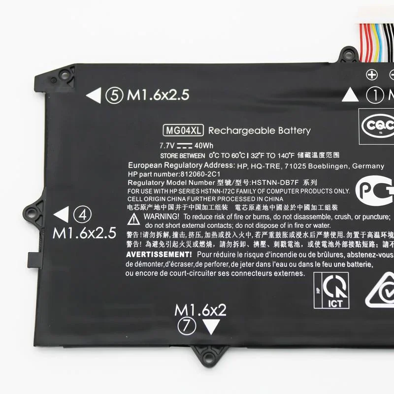 Imagem -04 - Bateria Original do Portátil Mg04xl para hp 7.7v 40wh Elite x2 1012 g1 Hstnn-db7f 8120602c1 Mc04xl Hq-tre