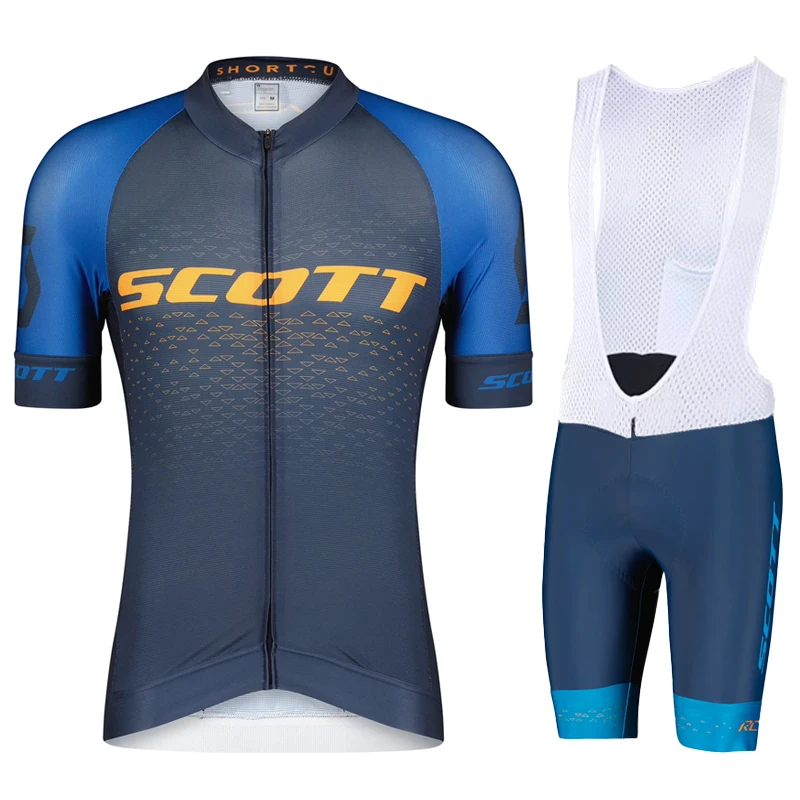 SCOTT Team Cycling Jersey Set 2023 Man Summer MTB Race Cycling Clothing Short Sleeve Ropa Ciclismo Outdoor Riding Bike Uniform