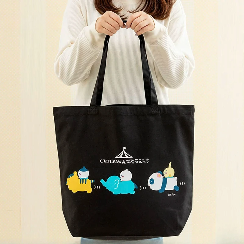 Chiikawa Hachiware Usagi Kawaii Anime Cartoon Amusement Park Series Large Size Tote Bag Surrounding Fashion Large Capacity