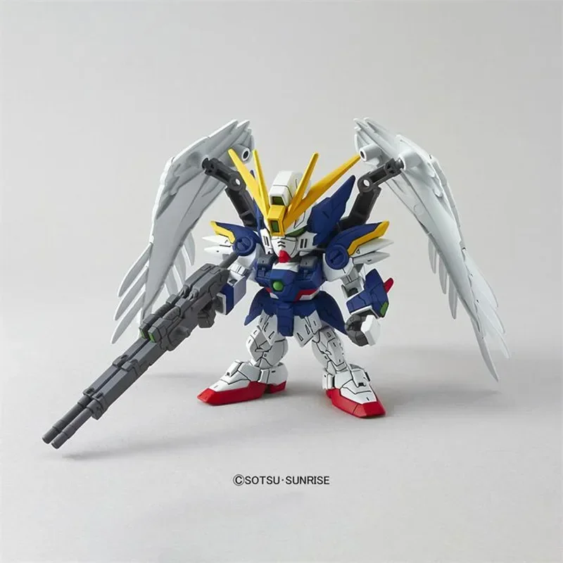 Bandai Genuine Gundam Model Kit Anime Figure SDEX XXXG-00W0 W-Gundam Zero EW Custom Action Figure Assemble Toys for Children