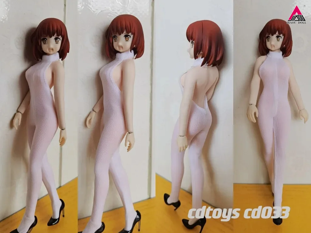 Multicolour Cdtoys Cd033 1/12 Female Versatile Tight Fitting Backless Jumpsuit Clothes Model Fit 6'' Action Figure Body Model