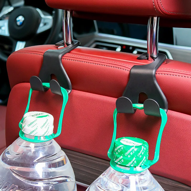 

2pcs Car Seat Back Hook Universal Auto Headrest Hanger for Bags Keys Clothes Vehicle Organizer Holder Auto Interior Accessories