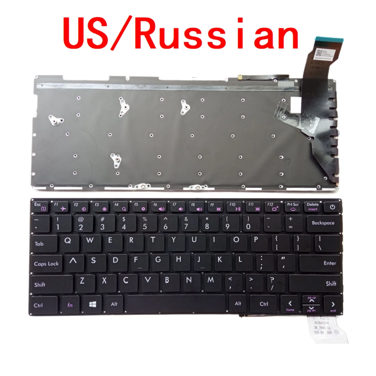 

New US Russian Laptop Backlit Keyboard For AVITA Liber V14 NS14A2 NS14A5 NS14A6 NS14A8 DK-284D 342840014 DK284-1 NS14A2