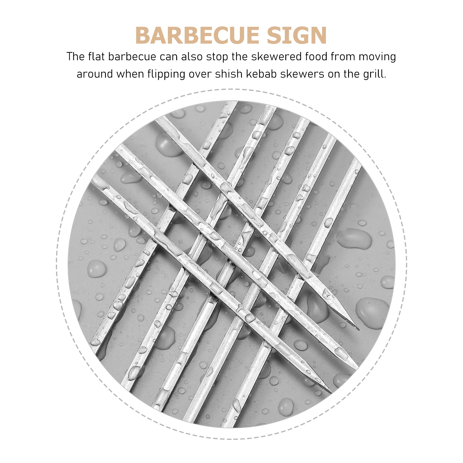 

Barbecue Skewers Set Stainless Steel Metal Skewers for Kabobs Grill Tools Kebab BBQ Rust Proof Meat Vegetables