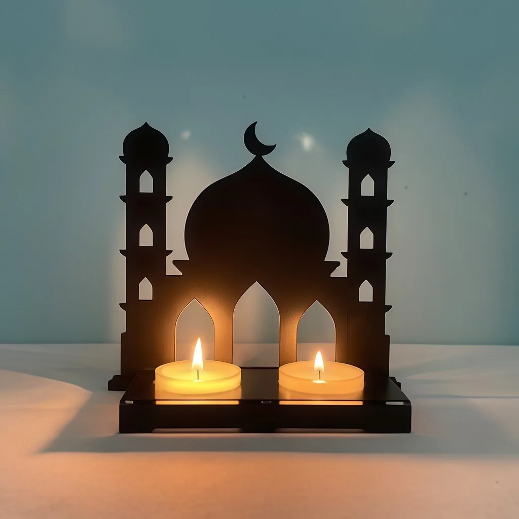 New wrought iron folding candle holder castle modeling lamp family atmosphere festival decoration handicraft ornament