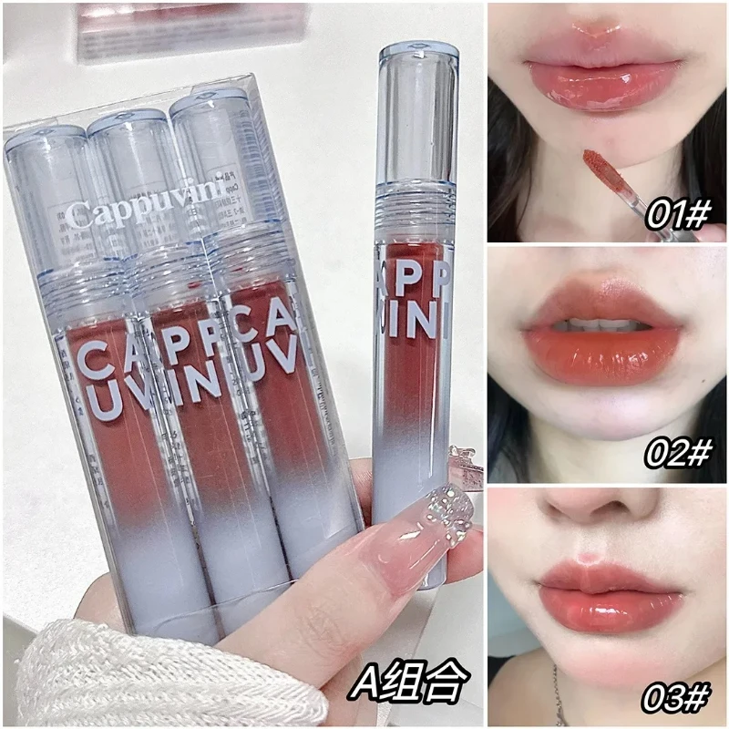 Velvet Matte Waterproof Long Lasting Smudge Proof Nourishing Lip Pen for Lips Makeup Cosmetic 3pcs/box Lipstick Set Beauty