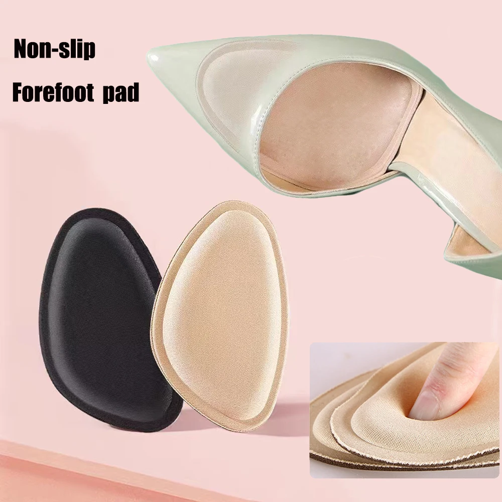 Forefoot Pad for Women High Heels Pain Relief Insert Half Insoles Reduce Shoe Size Cushion Anti-Slip Sweat Absorbing Foot Pads