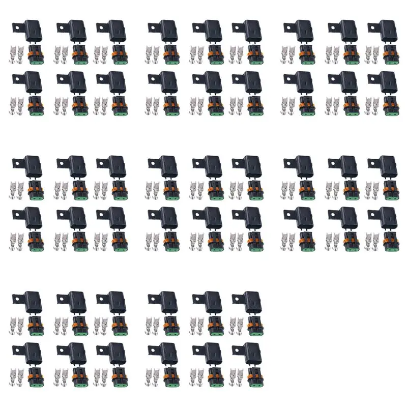 NEW HOT In Stock-48PCS ATO ATC Fuse Holder Assembly ATC Waterproof Sealed Fuse Socket Kit Splice Existing Wire Kit