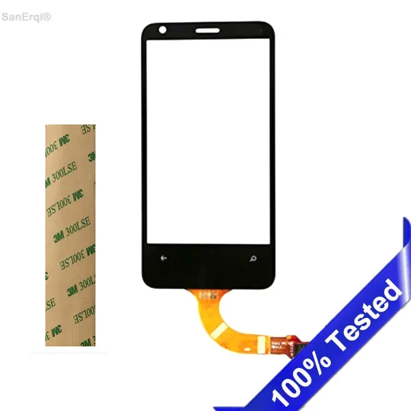 SanErqi New For Nokia Lumia 620 N620 Touch Screen Digitizer Lens panel Sensor Front Glass 3.8'' Inch Touch