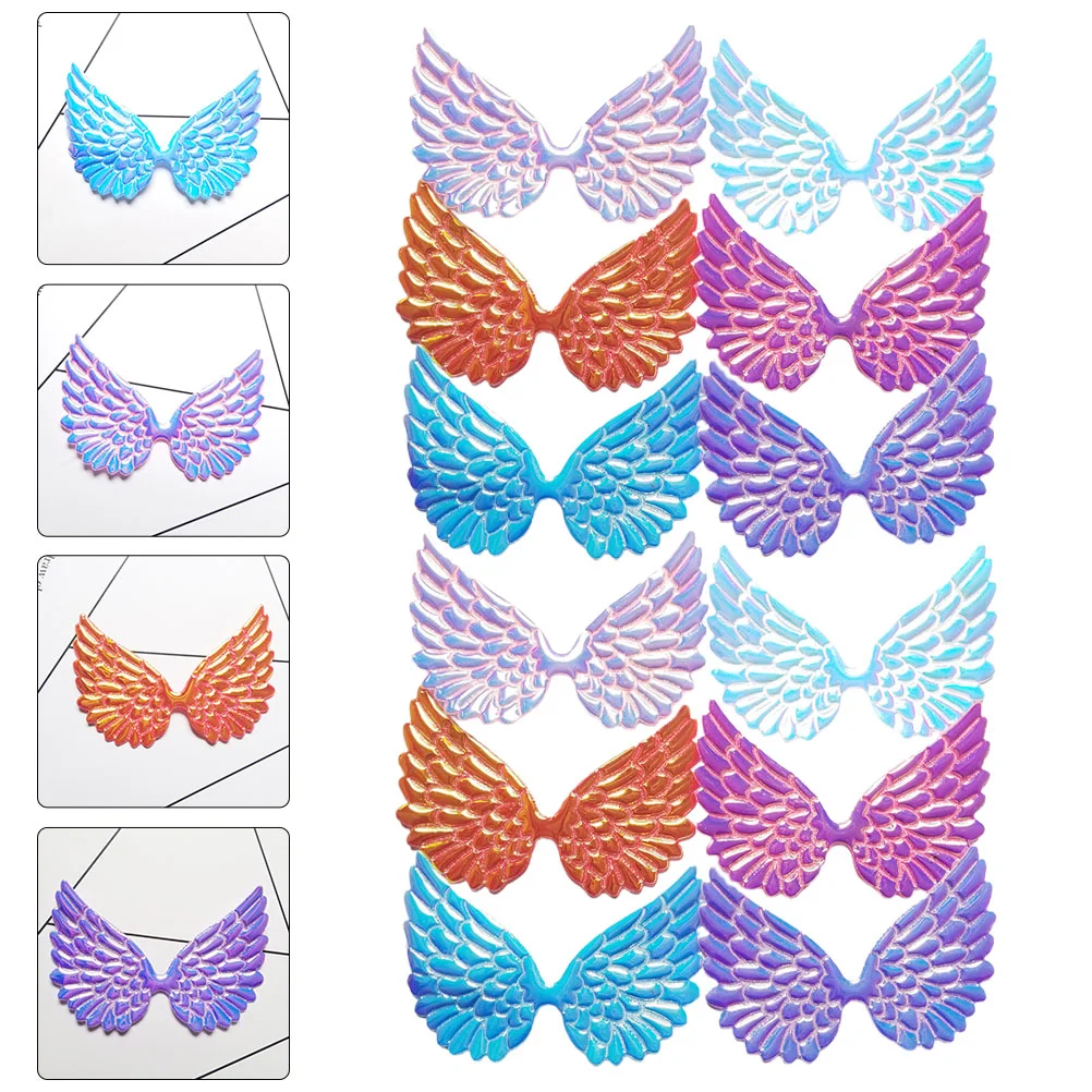 

12 Pcs Angel Wings Patches for DIY Crafts Hair Toppers Accessories Fabric