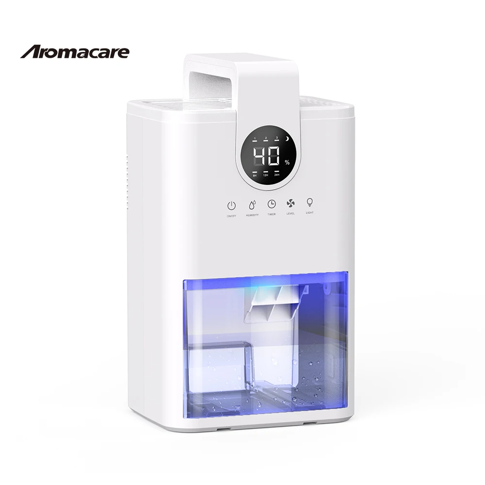 Aromacare 1L Smart Desiccant Dehumidifier Home 7 Colorful Lights Portable Small Mini Dehumidifier For Sale